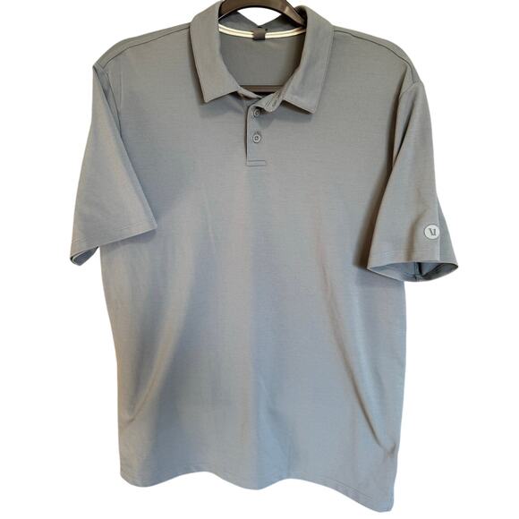 Vuori Men's Gamepoint Polo Shirt Performance Wear Kashmir Blue Grey Size Large - Picture 4 of 14